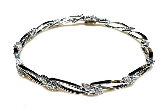 Pulsera Donna Oro Classici in Oro blanco Diamante 0.86 Ct BR DIA CT 0.86 G/VVS - BR DIA CT 0.86 G/VVS